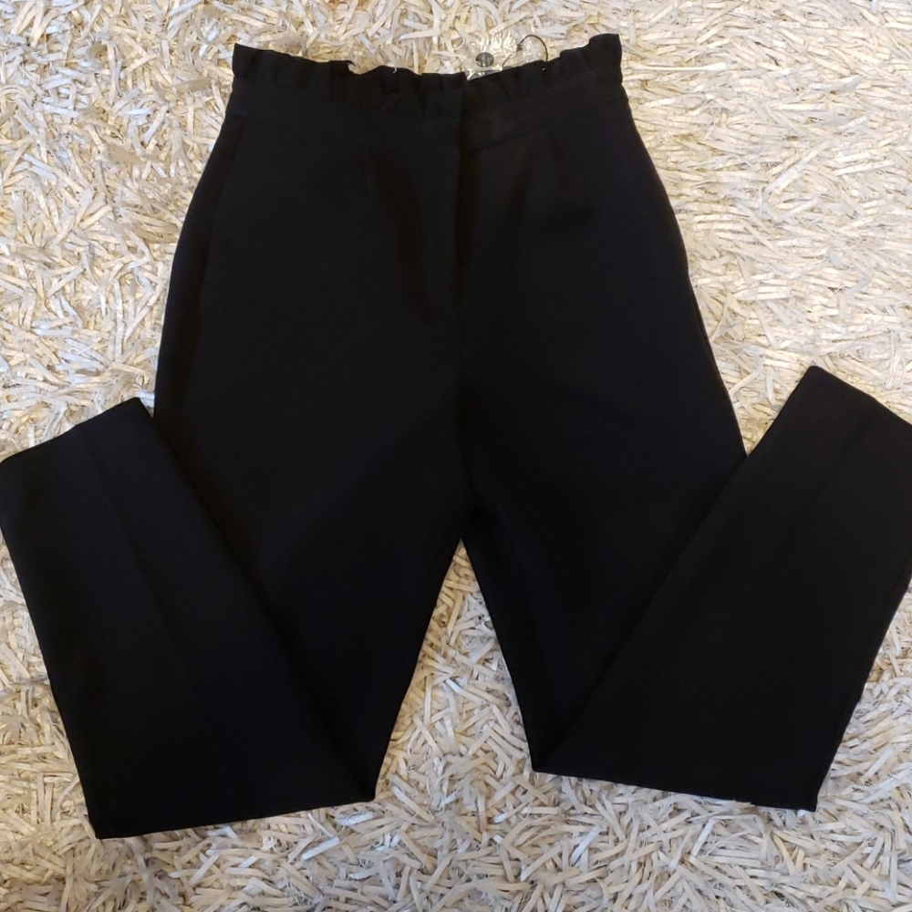 Black high rise skinny trousers